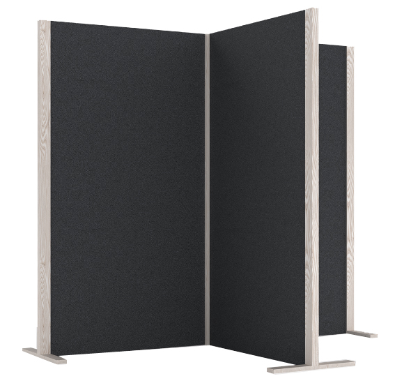 magnetoplan Cloison acoustique Wood Series, cube, gris