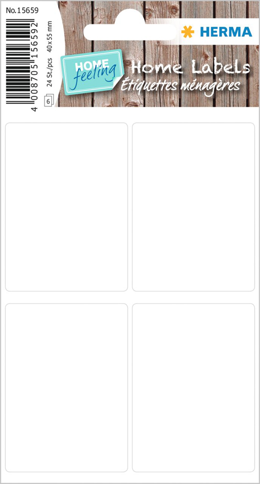 HERMA Étiquette de cuisine HOME, 12 x 34 mm, blanc