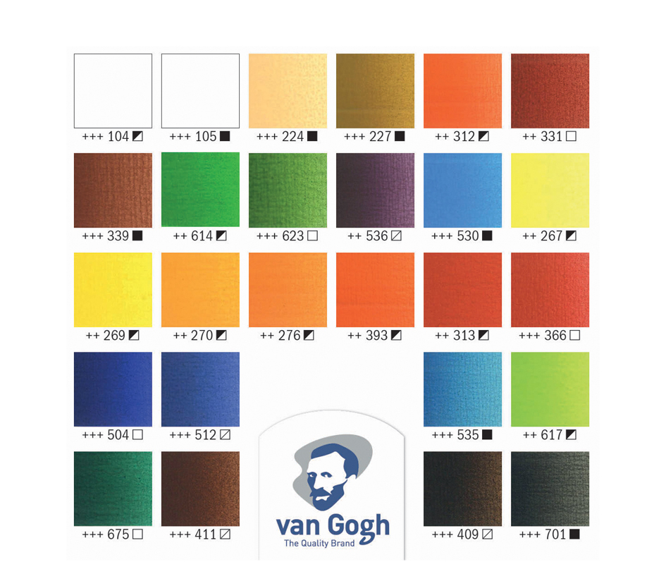 Visuel de référence : aperçu des couleurs