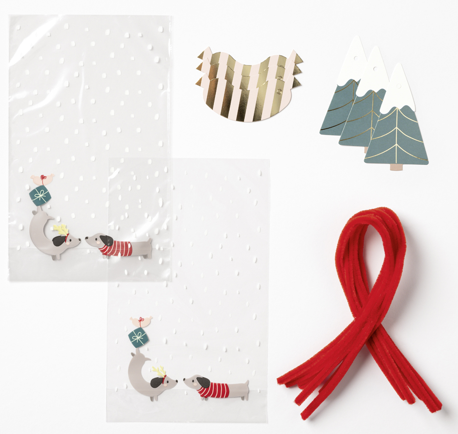 Sachets cellophane, Noël