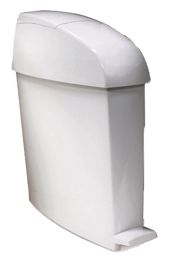 Poubelle à pédale pour sanitaire, rectangulaire, 12 litres
