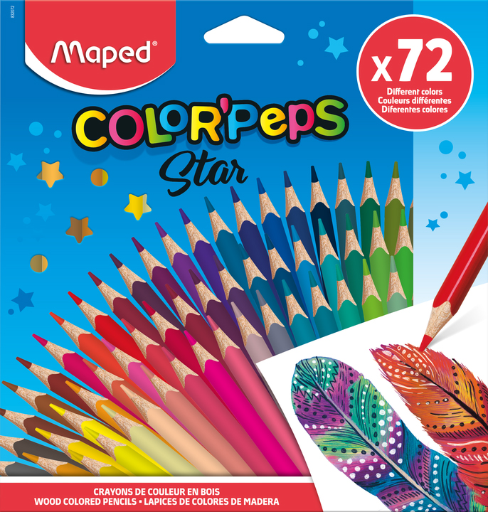 Maped Crayon de couleur COLOR'PEPS Star, étui carton de 72