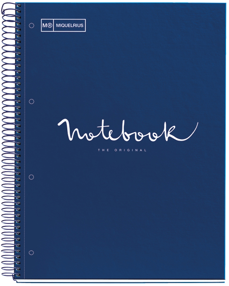 MIQUELRIUS Cahier à spirale 'Notebook EMOTIONS', A4, marine