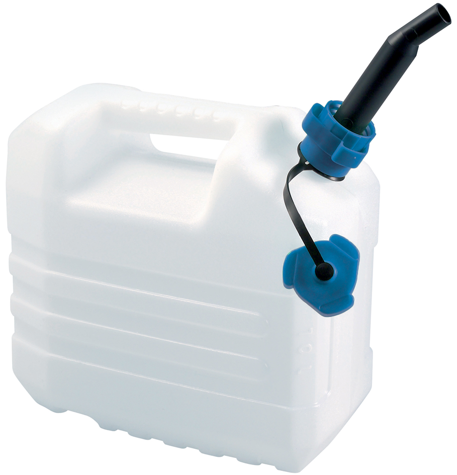 EDA Jerrican, 10 litres, avec bec verseur, blanc