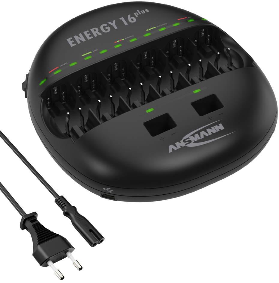 ANSMANN Chargeur 'Energy 16 plus', avec 2 entrées USB