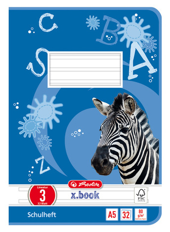 Visuel de référence: Cahier scolaire x.book, exemples de motif