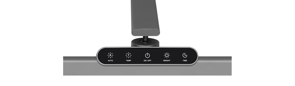 Hansa Lampe de bureau à LED 'Flow', avec pince, anthracite pied de serrage anthracite 18 watts 2700-6000 K 100-240 V F