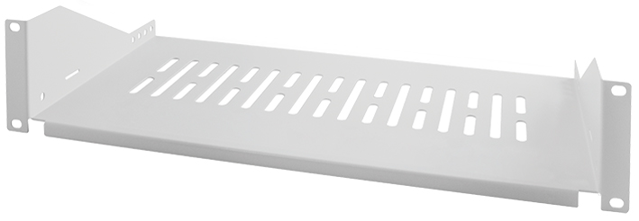 LogiLink Etagère 19', 2 U, montage fixe, (P)250 mm, gris