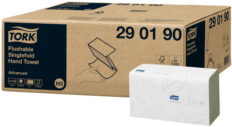 TORK Essuie-mains, 230 x 230 mm, pli en Z, blanc