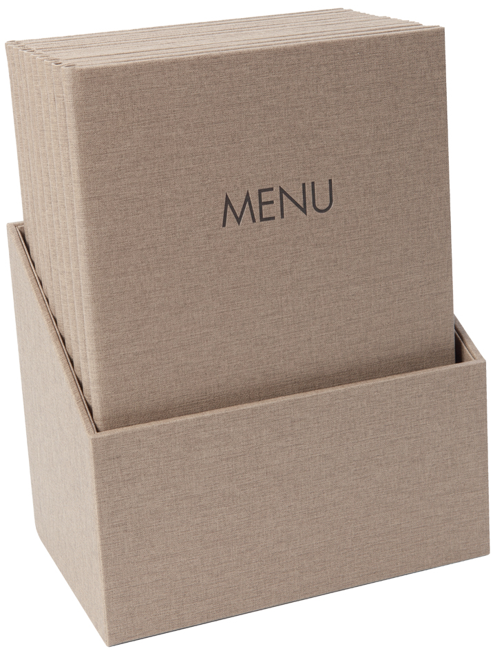 sigel Chemise pour menu 'MENU', A4, boîte de 10, beige