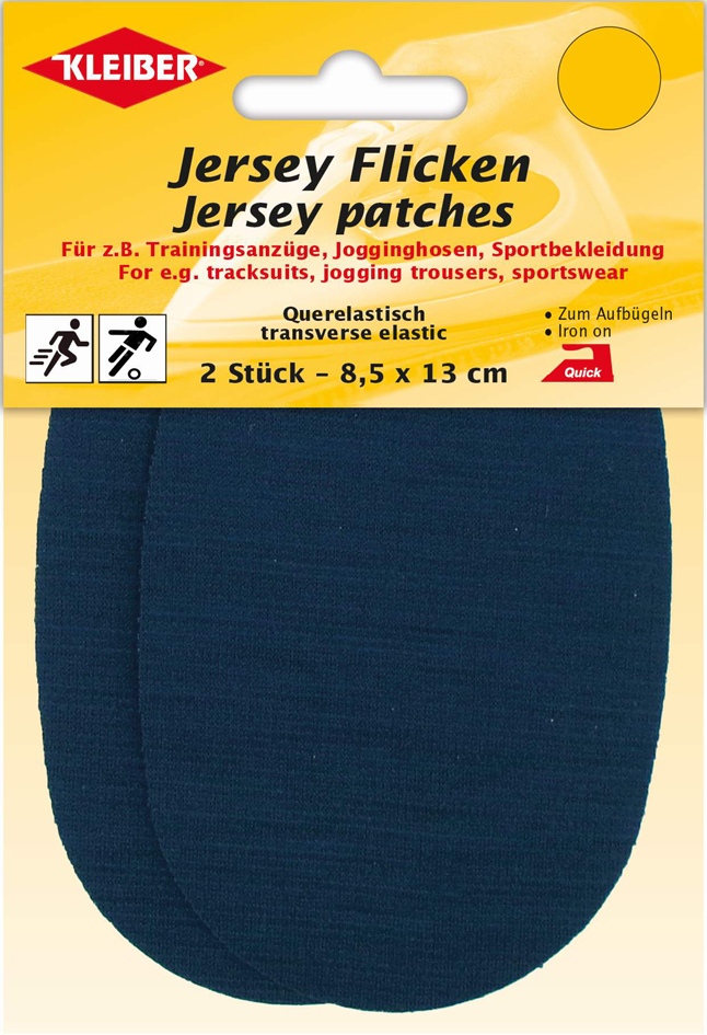 KLEIBER Patch thermocollant jersey, bleu foncé