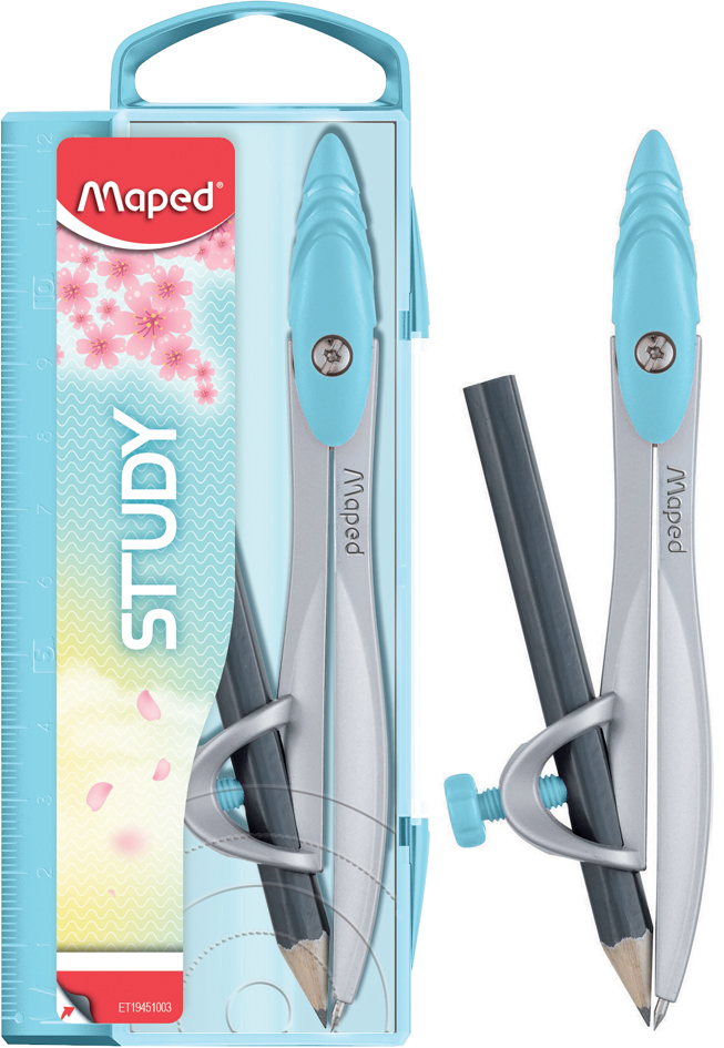 Maped Coffret compas Study PASTEL, incl. bague universelle