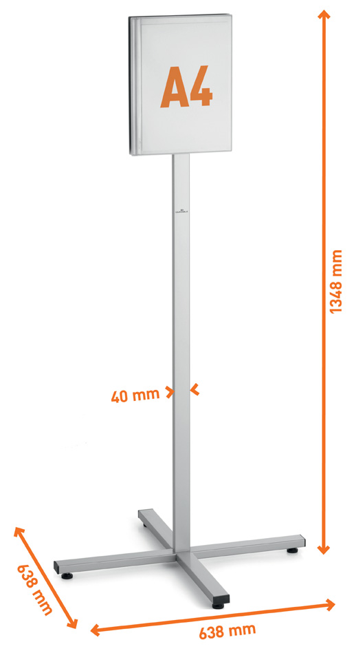 Vue détaillée : porte-infos INFO STAND OUTDOOR, A4 paysage