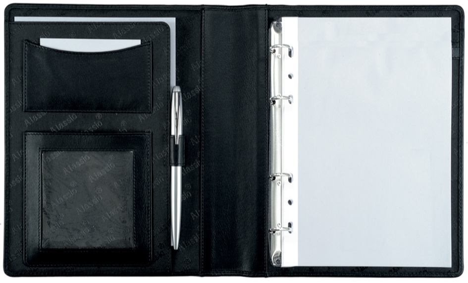 Porte-documents classeur, A5, cuir
