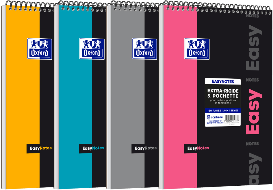 Oxford Etudiants Bloc-notes à spirale 'EASYNOTES', A4+