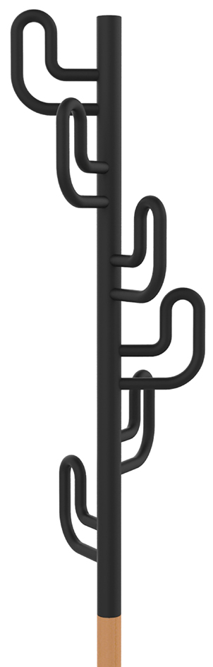 UNiLUX Portemanteau CALIFORNIA, hauteur: 1.750 mm, noir/bois
