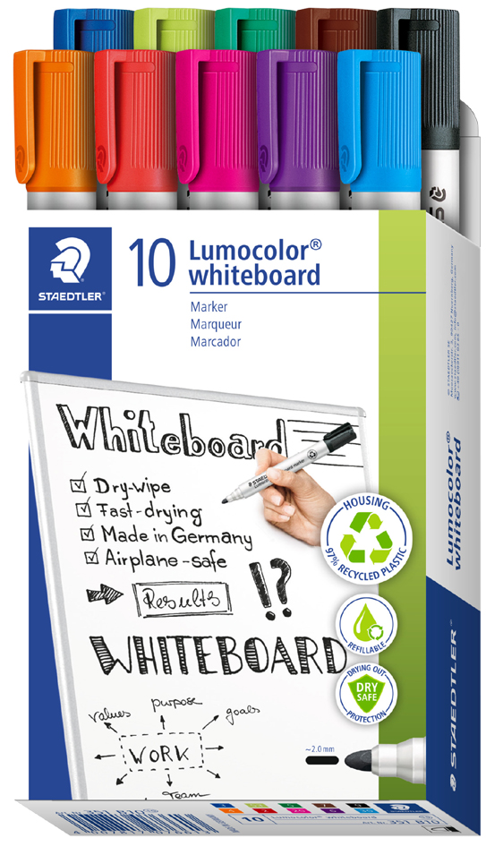 STAEDTLER Lumocolor Marqueur pour tableau blanc 351B, par 10