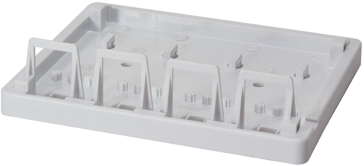 Boîtier vide en saillie pour module keystone, 4 ports, vue détaillée