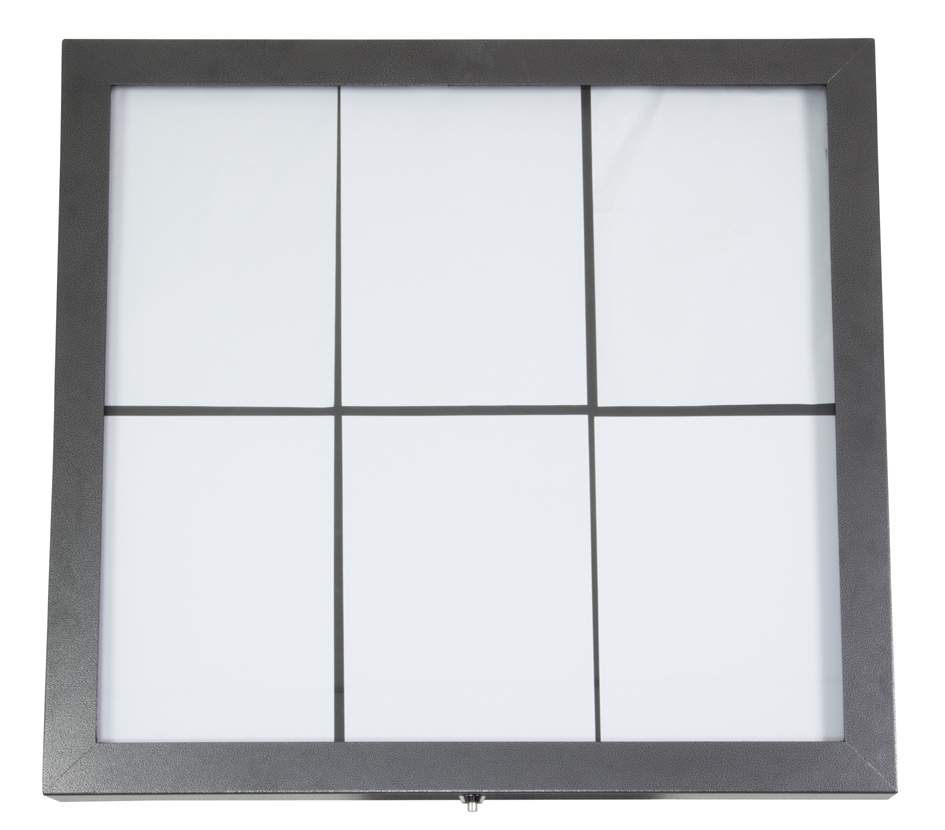 Vitrine d'affichage LED COATED STEEL, 6x A4