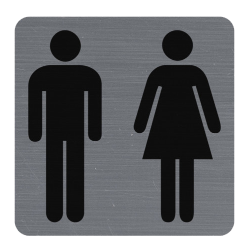 Plaque de signalisation "Toilettes Dame/Homme"