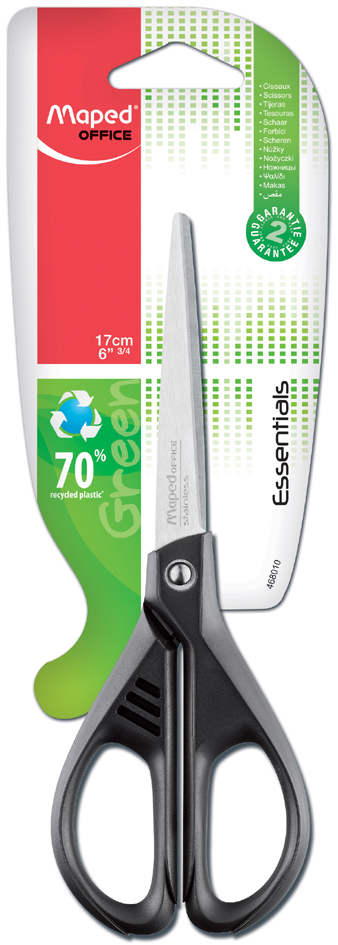 Maped Ciseaux Essentials Green, arrondi, longueur: 170 mm