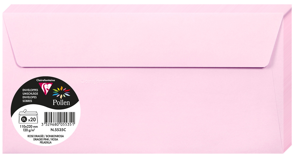 Pollen by Clairefontaine Enveloppes DL, rose dragée