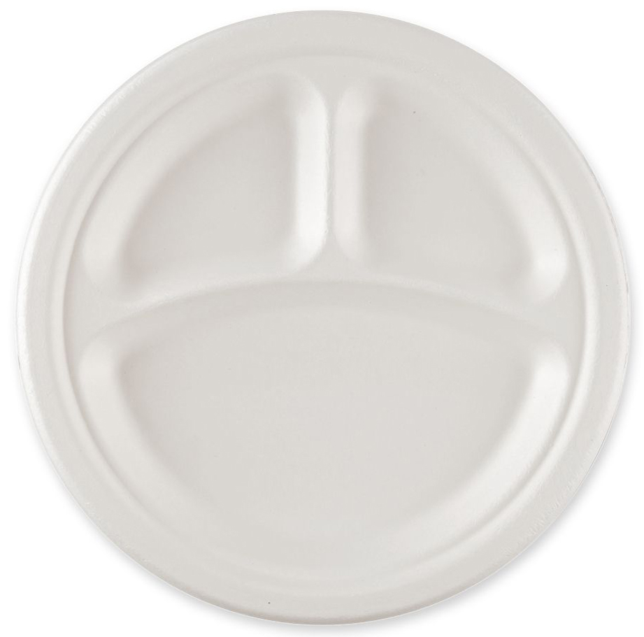 Assiettes jetables, multi, canne à sucre