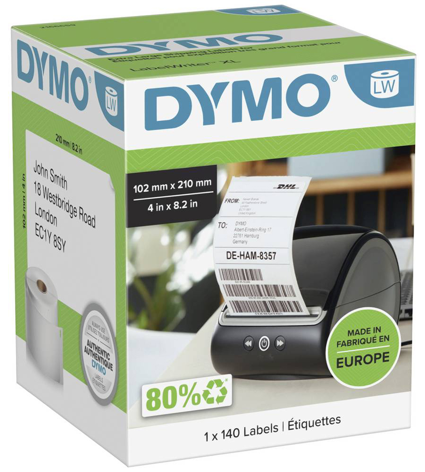 DYMO Etiquette d'expédition extra-large, 104 x 159 mm, blanc