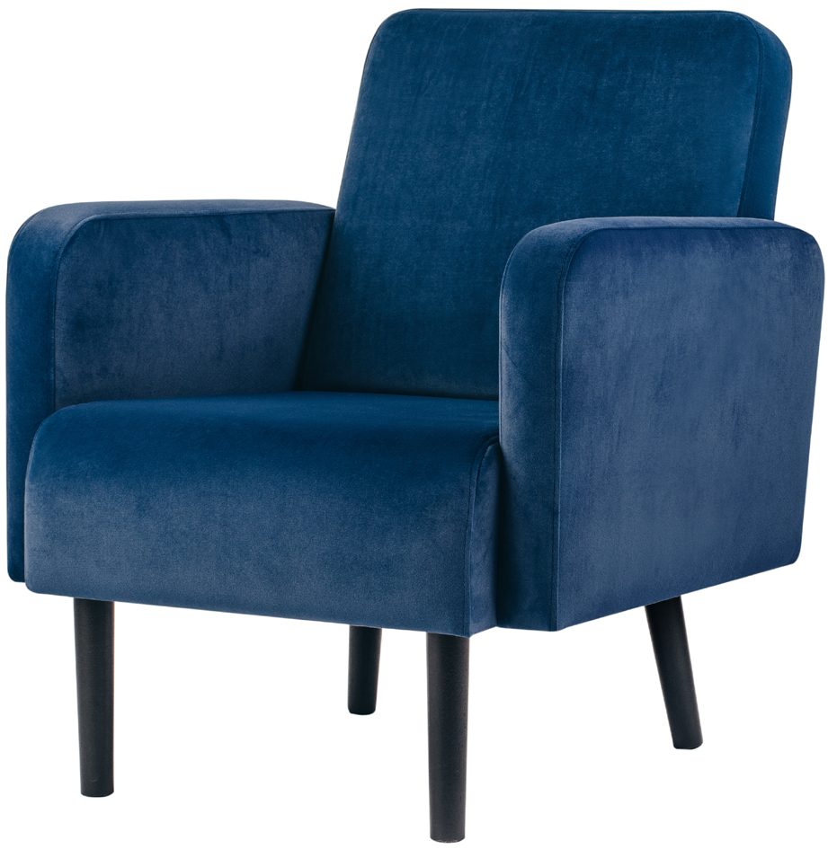PAPERFLOW Fauteuil LISBOA, habillage en velours, bleu