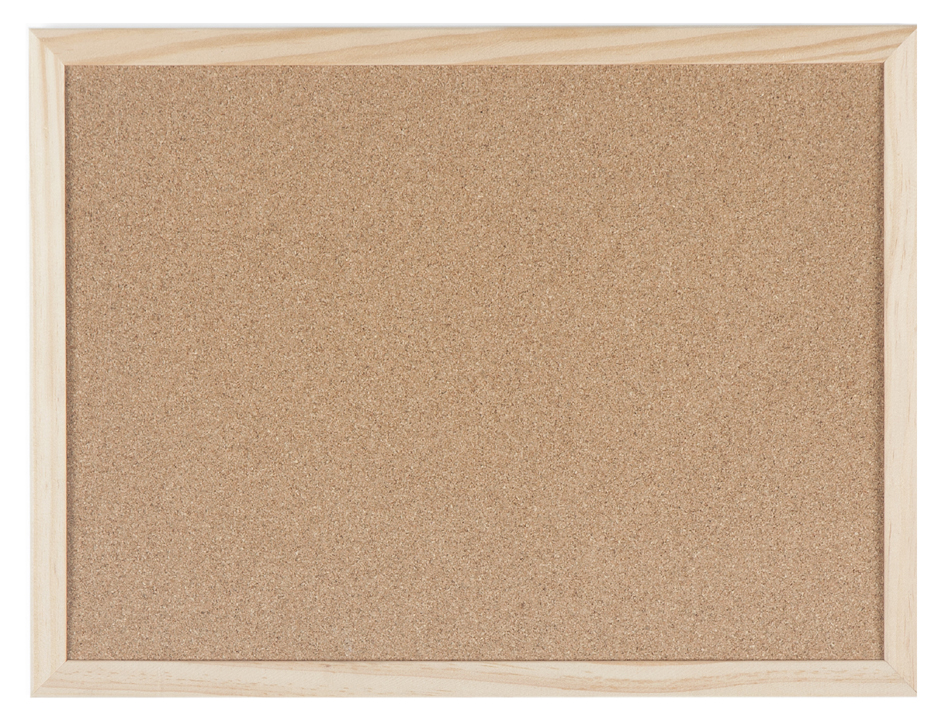 Bi-Office Tableau en liège avec cadre en bois, 400 x 300 mm