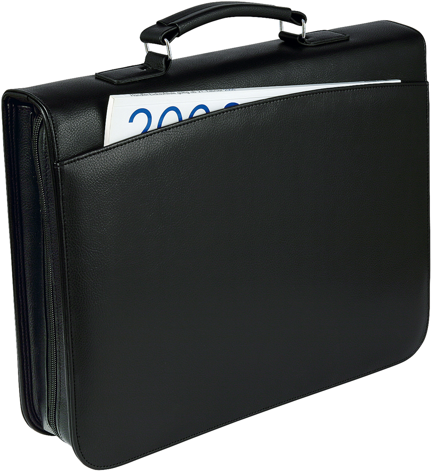 WEDO Porte-documents, A4, similicuir grainé, noir