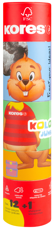 Kores Crayon de couleur 'Kolores JUMBO Twist & Turn', étui