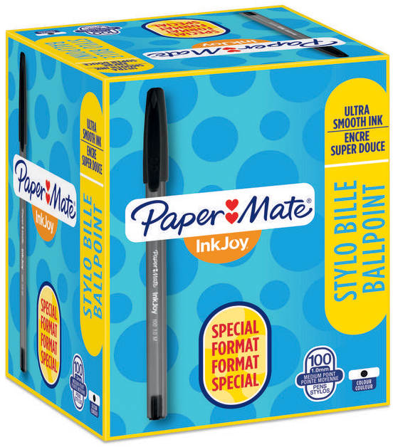 Paper:Mate Stylo à bille InkJoy 100, Value pack, noir