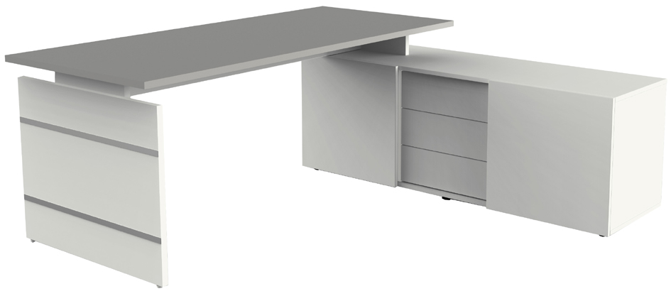 kerkmann Bureau complet Form 4, blanc/graphite
