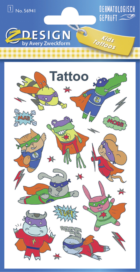 AVERY Zweckform ZDesign KIDS Tatouages 'Espace' motif fantaisie 1 11