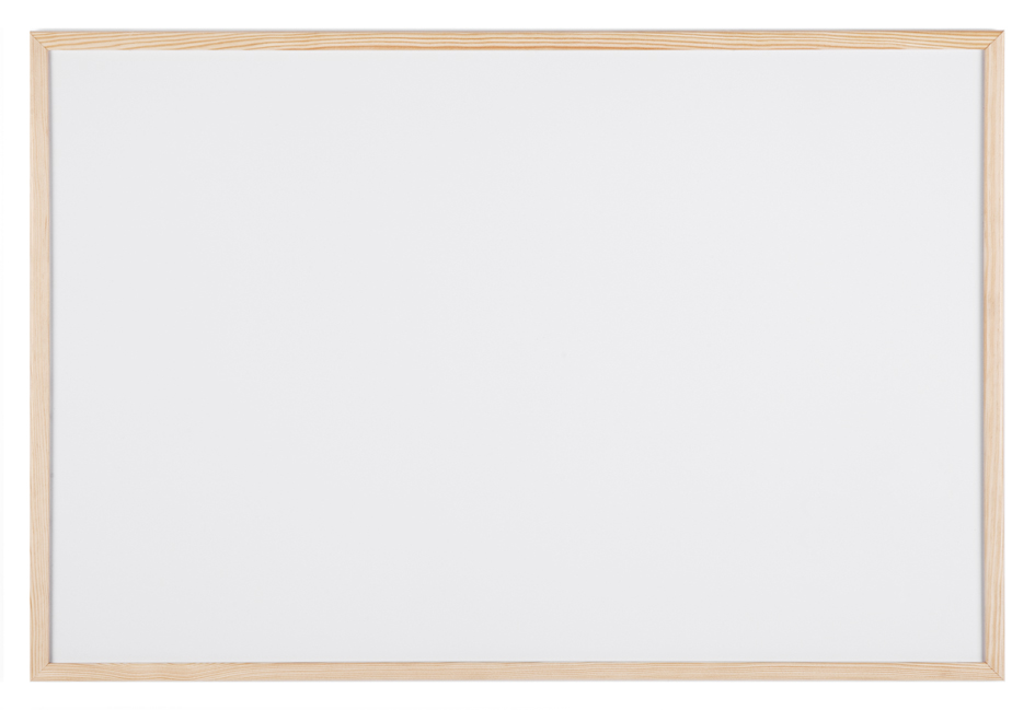 Bi-Office Tableau blanc, cadre en bois, (L)400 x (H)300 mm