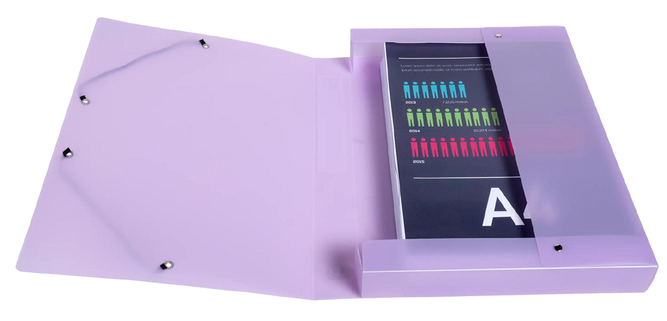 Boîte de classement Chromaline Pastel, A4 - ouvert