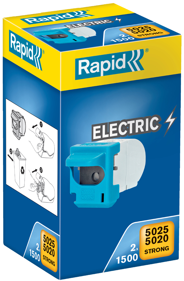 Rapid Agrafes, cassette d'agrafes 5080e, pack de 3