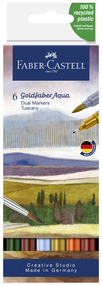 FABER-CASTELL Marqueur aquarelle GOLDFABER, étui Toscane