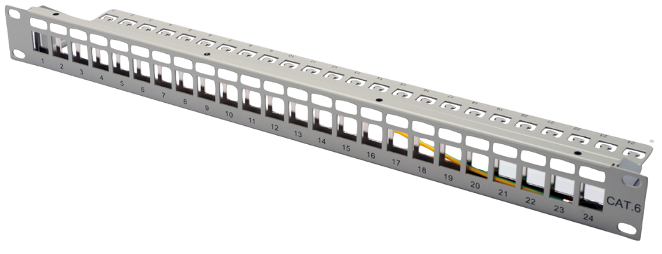 DIGITUS panneau de brassage modulaire 19' cat.6, 24 ports