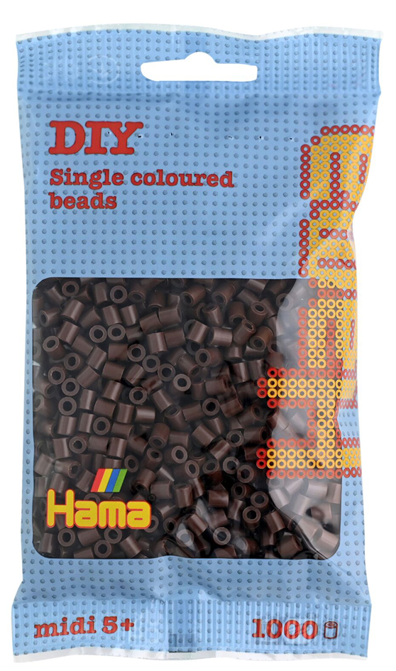 Hama Perles à repasser midi, dans un sachet, marron