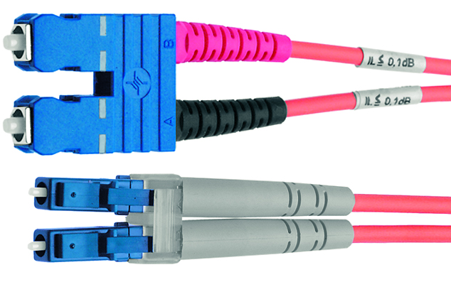 Telegärtner Câble à fibres optiques, LC-Duplex mâle - SC-