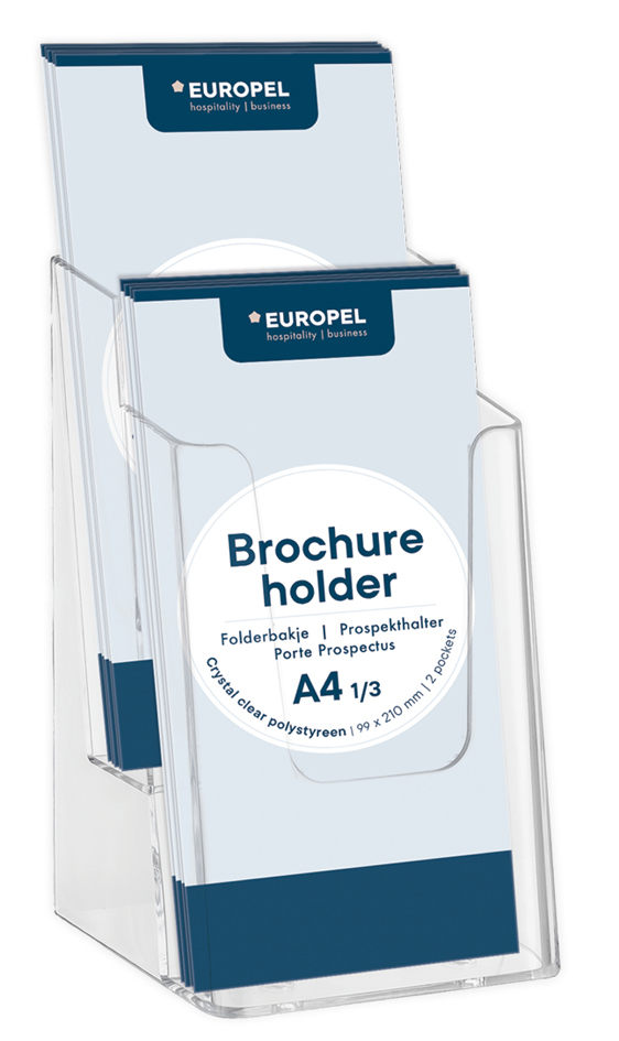 Porte-brochures de table, format DL