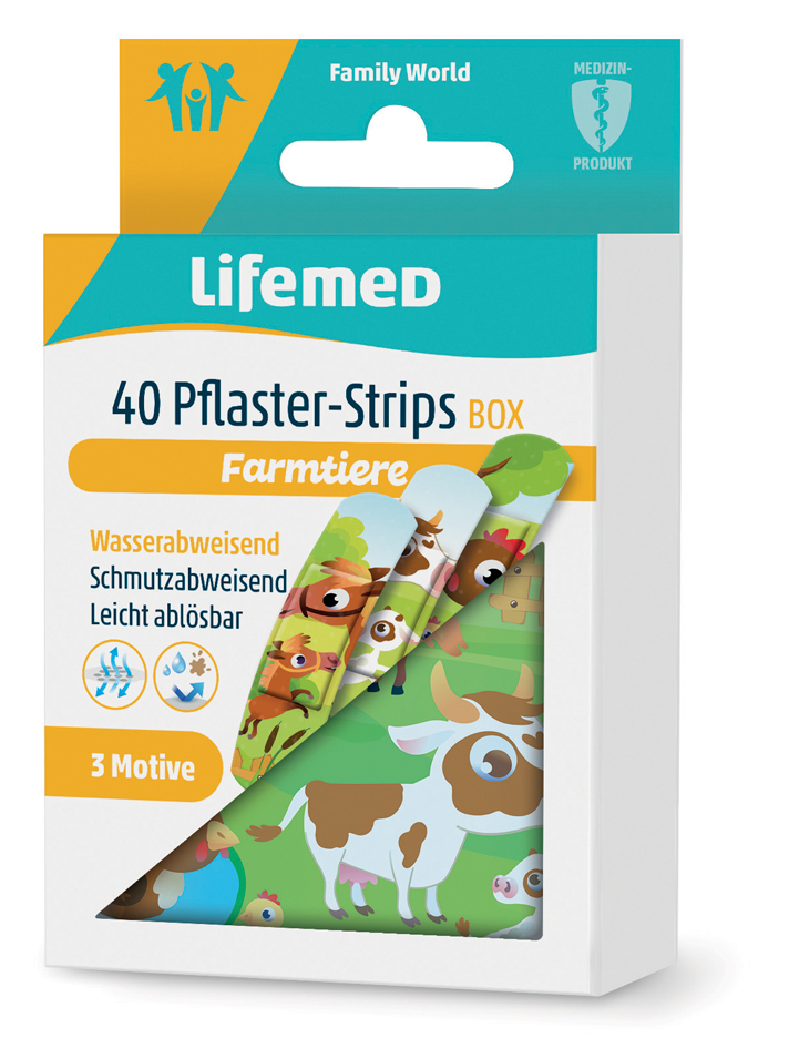 Lifemed Pansement pour enfants 'Animaux', 40, boîte en métal