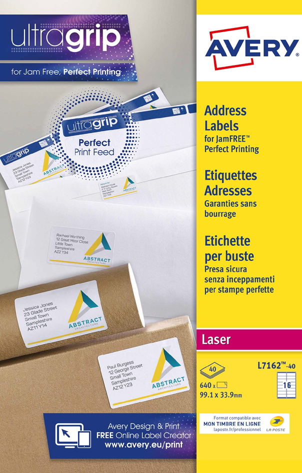 Etiquettes d'adresse, blanche