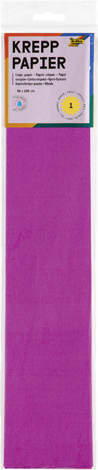 folia Papier crépon en couches, 500 mm x 2,5 m, primevière