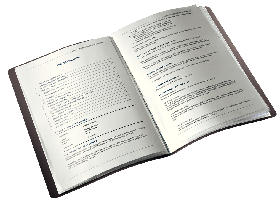 Visuel de référence: Protège-documents Solid, ouvert