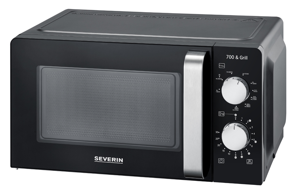 SEVERIN Micro-ondes MW 7781, fonction grill, noir/argent