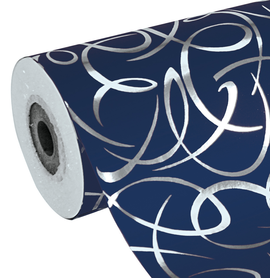 Clairefontaine Papier cadeau 'Arabesque bleu', en rouleau