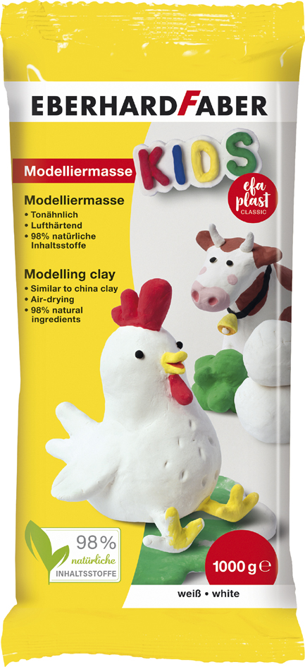 EBERHARD FABER Pâte à modeler EFA plast KIDS, blanc